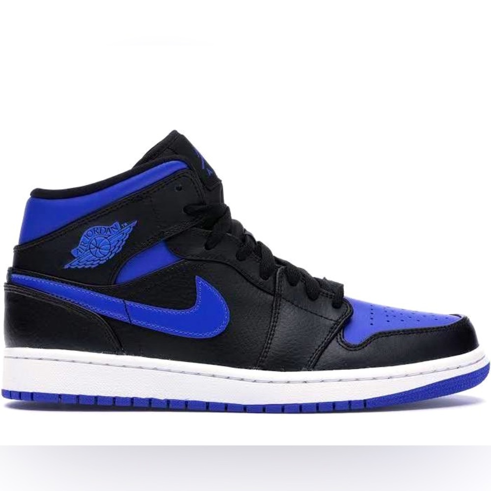 Jordan One Mid Hyper Royal/Black & Blue Jordan One Mids
